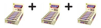 3 x Mars Protein Snickers White Low Sugar High Protein Bar (12x57g) White Chocolate