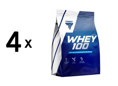 4 x Trec Nutrition Whey 100 (2275g) Double Chocolate