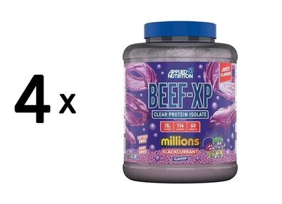 4 x Applied Nutrition Beef-XP (1800g) Millions Blackcurrant