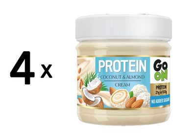 4 x Go On Nutrition Protein Coconut and Almond Cream (180g) Coconut and Almond