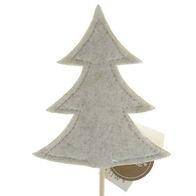 Boltze Weihnachtsdeko Blumentopfstecker Talin Beige 3 Ebenen - Polyester-Filz