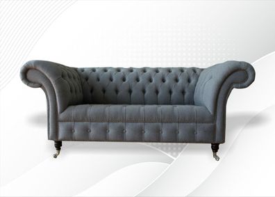 Chesterfield 2 Sitzer Wohnzimmer Modern Grau Couchen Sofa Kreative Möbel Stoff