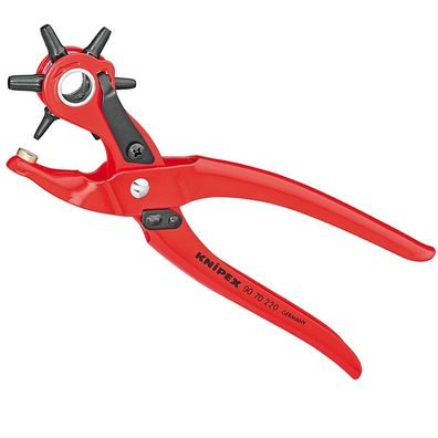 KNIPEX Revolverlochzange rot pulverbeschichtet 220 mm Nr. 90 70 220