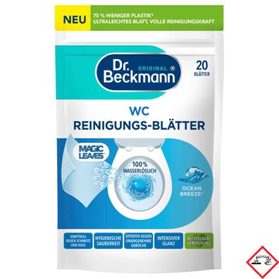 Dr Beckmann WC Reinigungs Blätter Ocean Breeze 44g