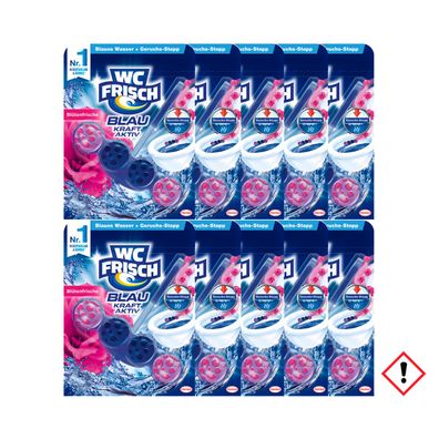 WC Frisch Kraft Aktiv Blauspüler Blüten Frische 50g 10er Pack