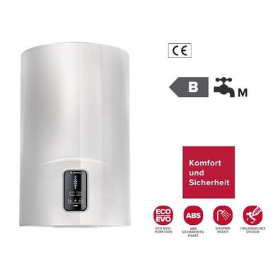 Ariston Warmwasserspeicher LYDOS ECO EU 80 Liter, WasserPlus Technologie