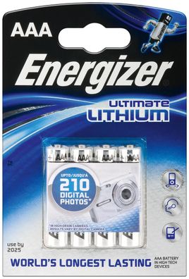 Energizer - Ultimate Lithium - Micro AAA / L92 - 1,5 Volt Lithium - 4er Blister