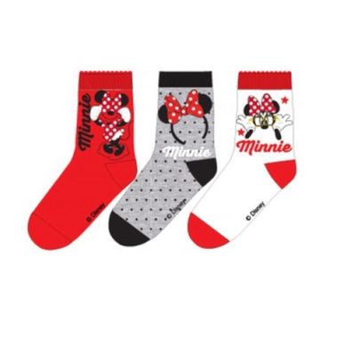 3er Pack Socken Minnie Maus RGW 23/26, 27/30, 31/34