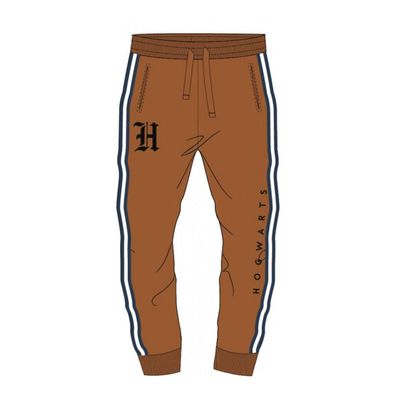 Harry Potter Freizeit-/Jogginghose, braun, Schriftzug "Hogwarts"