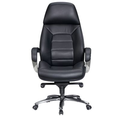 Amstyle Bürostuhl Chefsessel Echtleder Schwarz Ergonomisch XXL Drehstuhl 120 kg