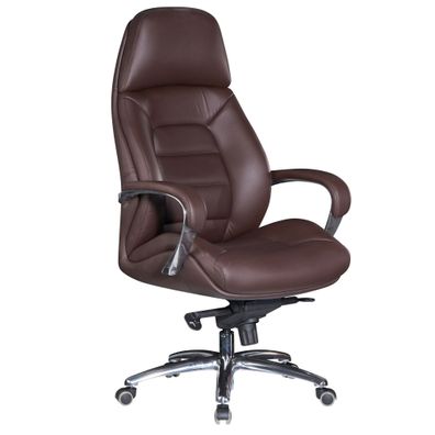 Amstyle Bürostuhl Chefsessel Echtleder Braun Ergonomisch XXL Drehstuhl 120 kg