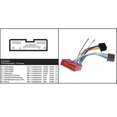 AIV ISO 16Pol AutoradioAdapter AutoRadio AdapterKabel für Mazda ab 2016