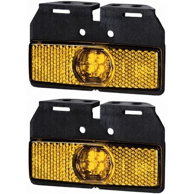 Hella 2x LED Seitenmarkierungsleuchte 24V Umrissleuchte LKW Truck Trailer Hänger