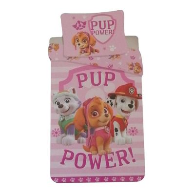 PAW Patrol Baby- Bettwäsche Set "Pup Power!" | rosa 100 x 135 cm