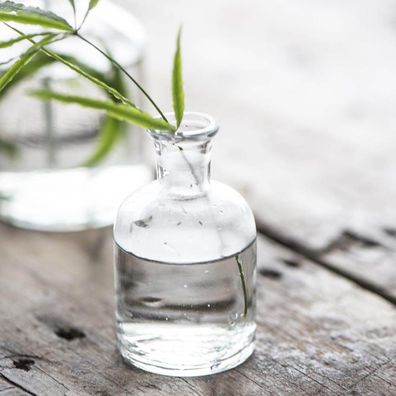 Kerzenhalter BOTTLE transparent aus Glas Glasflasche für Kerzen Stabkerzen