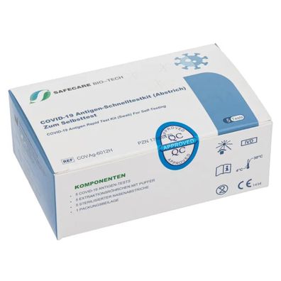 2x Safecare Laientest 5er COVID-19 Antigen Rapid Test | Packung (5 Stück)