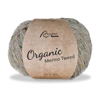 50g Organic Merino Tweed-die Wolle kommt von GOTS- zertifizierten Farmen