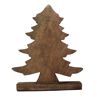 Riffelmacher Tannenbaum Natur grün lackiert aus Holz stehend 30x33cm