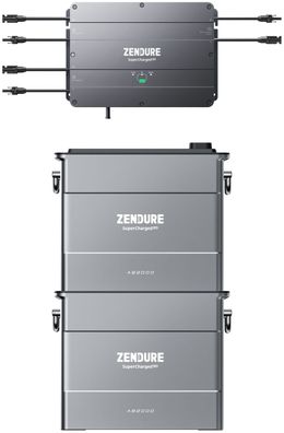 2x Zendure AB2000 SolarFlow Set mit PV-Hub 1200 48V 80Ah 3840Wh mit 0% MwSt nach