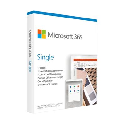 Microsoft 365 Single (ehemals Personal) 1 Benutzer bis 5 Geräte