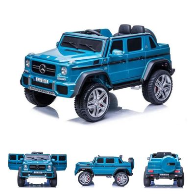 ES-Toys Kinder Elektroauto Mercedes Maybach G650 Zweisitzer Stoßdämpfer EVA MP3