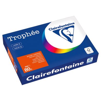 Clairefontaine Kopierpapier 1873PC A4 80g ziegelrot 500Bl