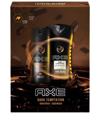 Axe Dark Temptation - Geschenkset - 150ml Deodorant Bodyspray + 250ml Duschgel