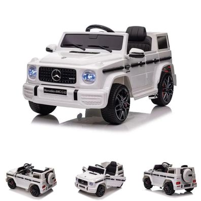 ES-Toys Kinder Elektroauto Mercedes G63 AMG Batterieanzeige Softstart bis 6 km/h