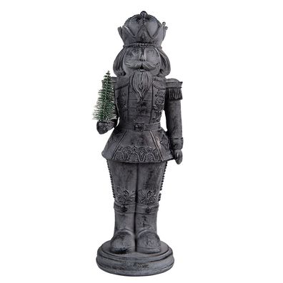 Clayre & Eef Figur Nussknacker 32 cm Grau Polyresin (Gr. 12x10x32 cm)