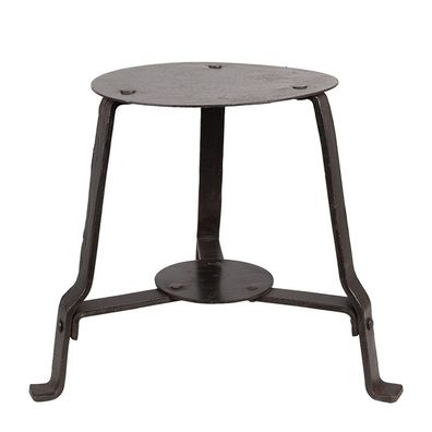 Clayre & Eef Pflanztisch 18x18x22 cm Schwarz Eisen Rund (Gr. 18x18x22 cm)