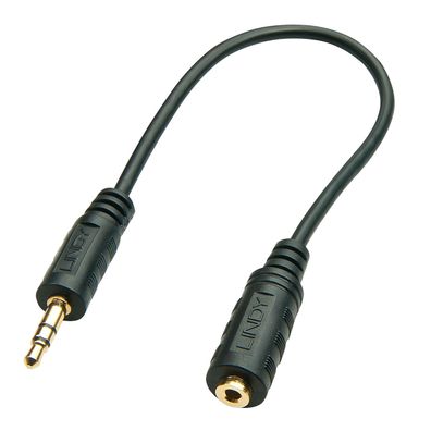 Audioadapterkabel 3,5M/2,5F 20cm-Kabel 3,5mm M/2,5mm F