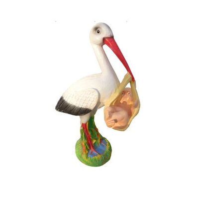 Storch Vogel Figur Abstrakte Figuren Statuen Moderne Bemalt Neu 80Cm Statue Neu