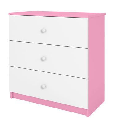 Kommode mit Schubladen ohne Muster in der Farbe Rosa Babydreams