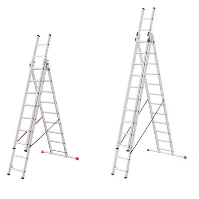 Hailo HobbyStep combi Mehrzweckleiter 3x12 Sprossen