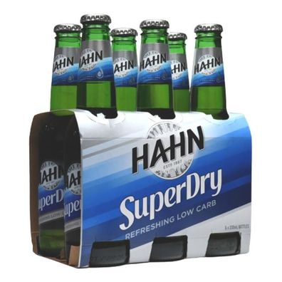 Hahn Super Dry Beer Bottle 4.6 % vol. 6x330 ml