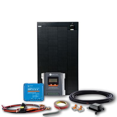 WATTSTUNDE® 150EFX-HV MultiWire MARINE MPPT Solar Komplettset für Wohnmobile & Boote