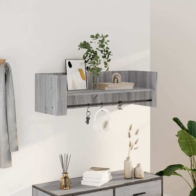 Wandregal Grau Sonoma 100x35x30,5 cm Holzwerkstoff