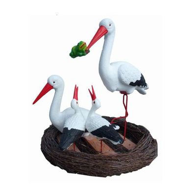 Storch Vogel Figur Abstrakte Figuren Moderne Bemalt Neu 80Cm Statue Neu Statuen