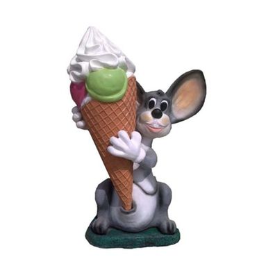 Ice Cream Figur Statue Aufsteller Eisdiele Hase Gastronomie Statuen 131Cm Neu