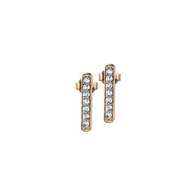 Jacques Lemans - Ohrstecker Sterlingsilber vergoldet mit White Topaz - SE-O102C