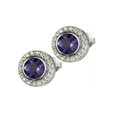 Jacques Lemans - Ohrstecker Sterlingsilber mit Amethyst - SE-O105B