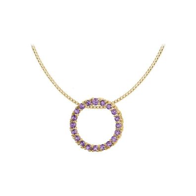 Jacques Lemans - Kette Sterlingsilber vergoldet mit Amethyst - SE-C121F