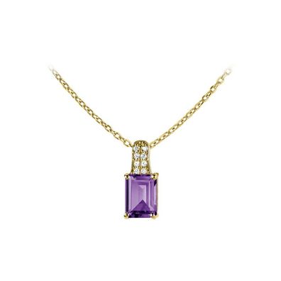 Jacques Lemans - Kette Sterlingsilber vergoldet mit Amethyst - SE-C114I