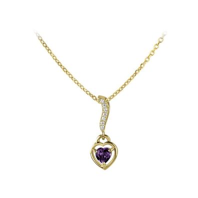 Jacques Lemans - Kette Sterlingsilber vergoldet mit Amethyst - SE-C120J