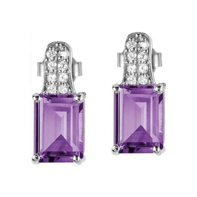 Jacques Lemans - Ohrstecker Sterlingsilber mit Amethyst - SE-O114D