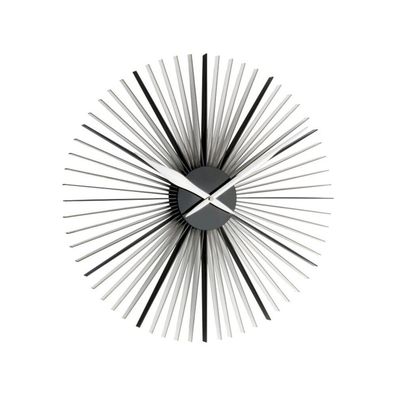 TFA - Analoge XXL Design-Wanduhr DAISY - 60.3023.01 - schwarz/transparent