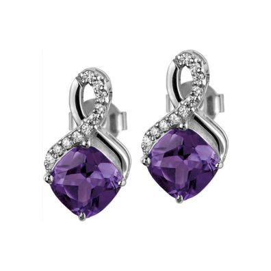 Jacques Lemans - Ohrstecker Sterlingsilber mit Amethyst - SE-O117D