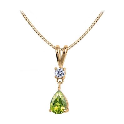 Jacques Lemans - Kette Sterlingsilber vergoldet mit Peridot - SE-C109F