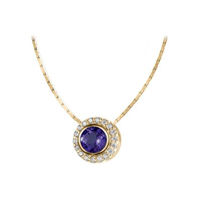 Jacques Lemans - Kette Sterlingsilber vergoldet mit Amethyst - SE-C105G