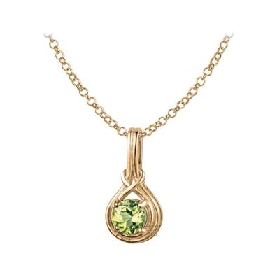 Jacques Lemans - Kette Sterlingsilber vergoldet mit Peridot - SE-C107J